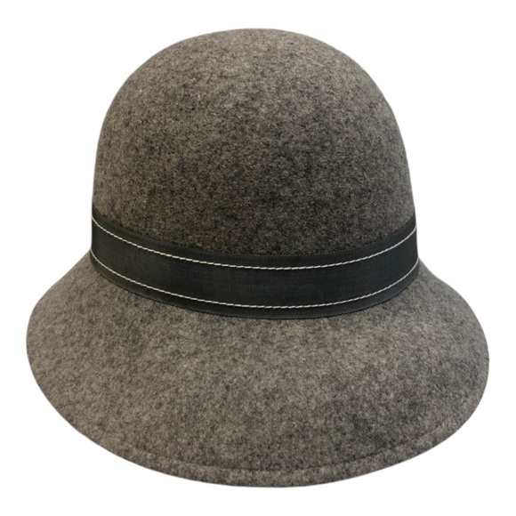 Geo. W. Bollman & Co. Cloche Hat, 100% Wool Felt, Gray, - Picture 4 of 6